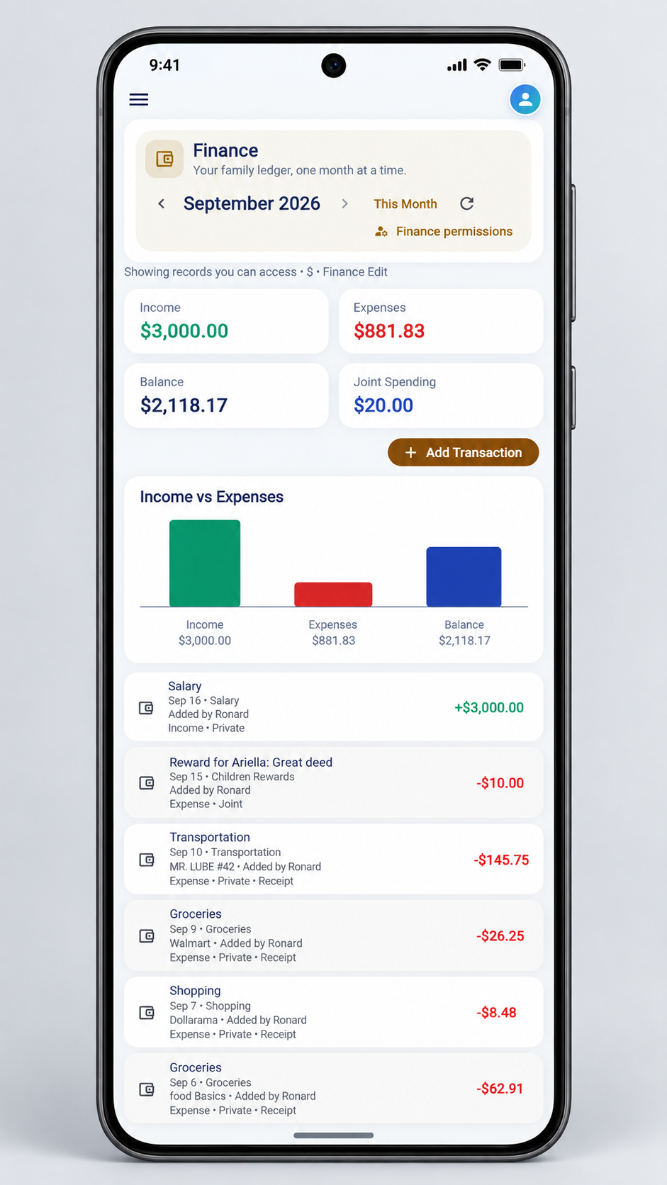 OneFamli Finance preview